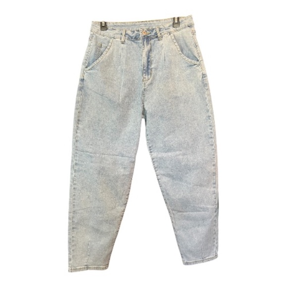 EUC women’s pleated front baggy blue jeans – size L - Picture 1 of 8